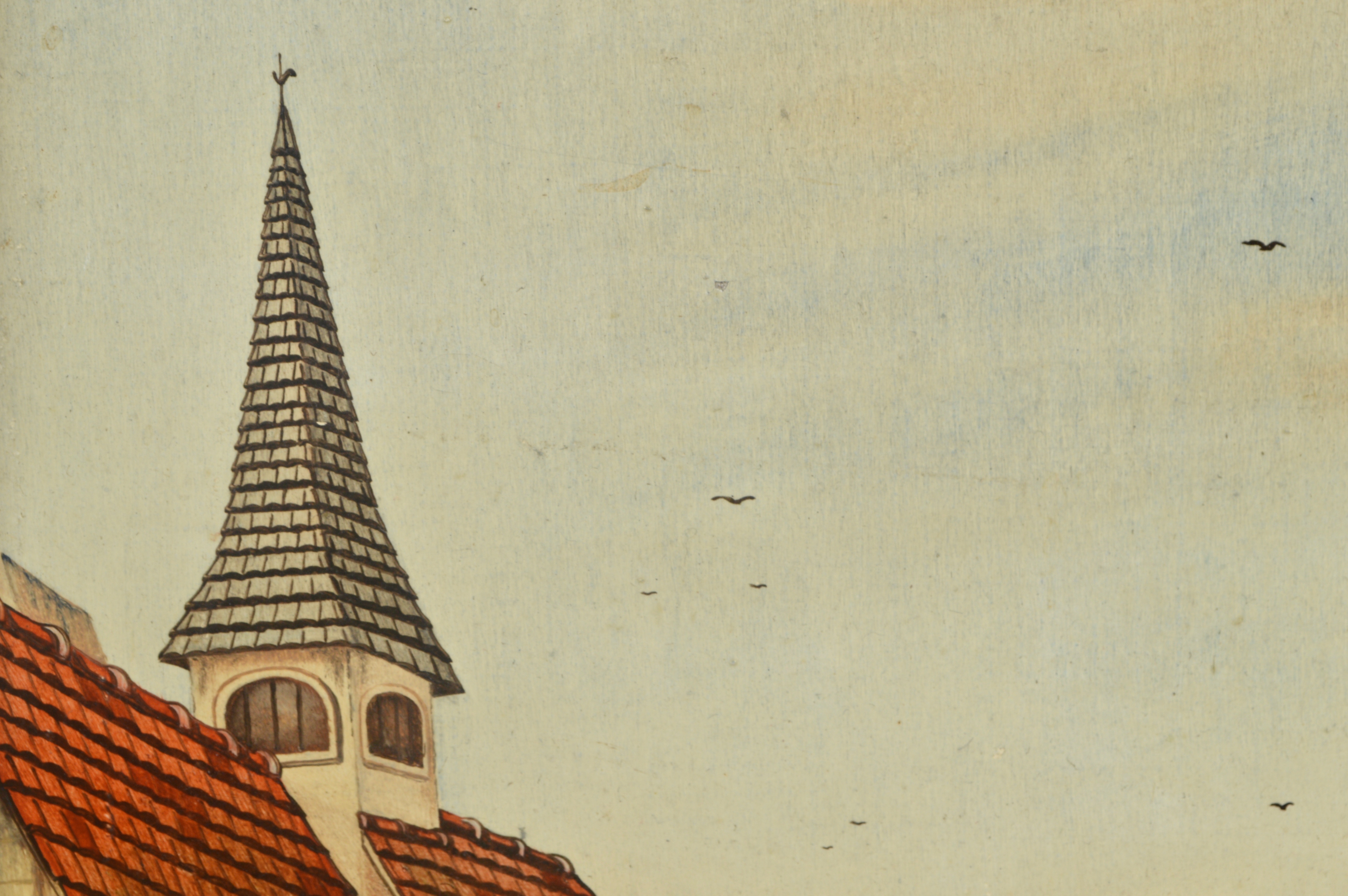 Mariangela "Mediterranean Village" Egg Tempera Painting