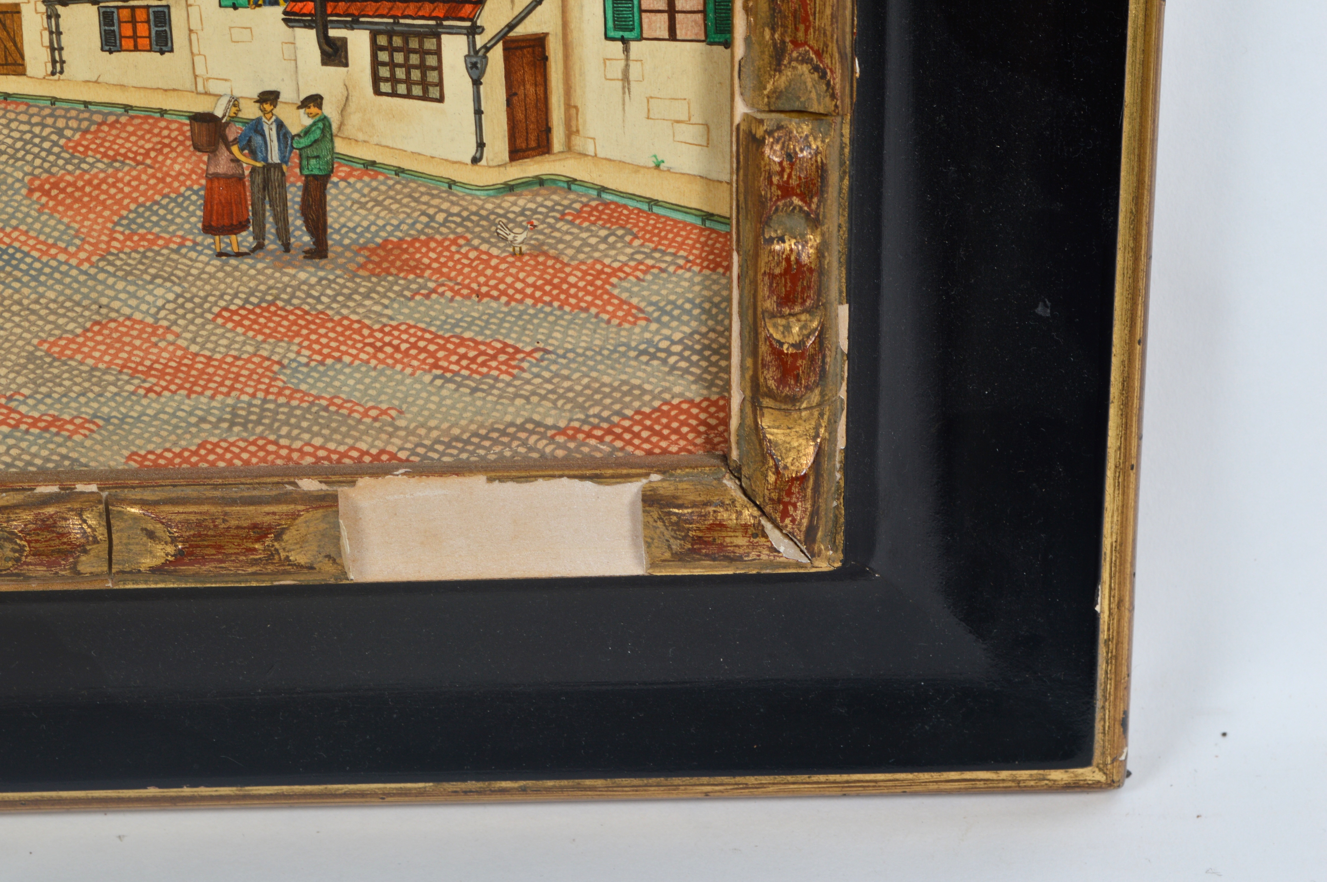 Mariangela "Mediterranean Village" Egg Tempera Painting