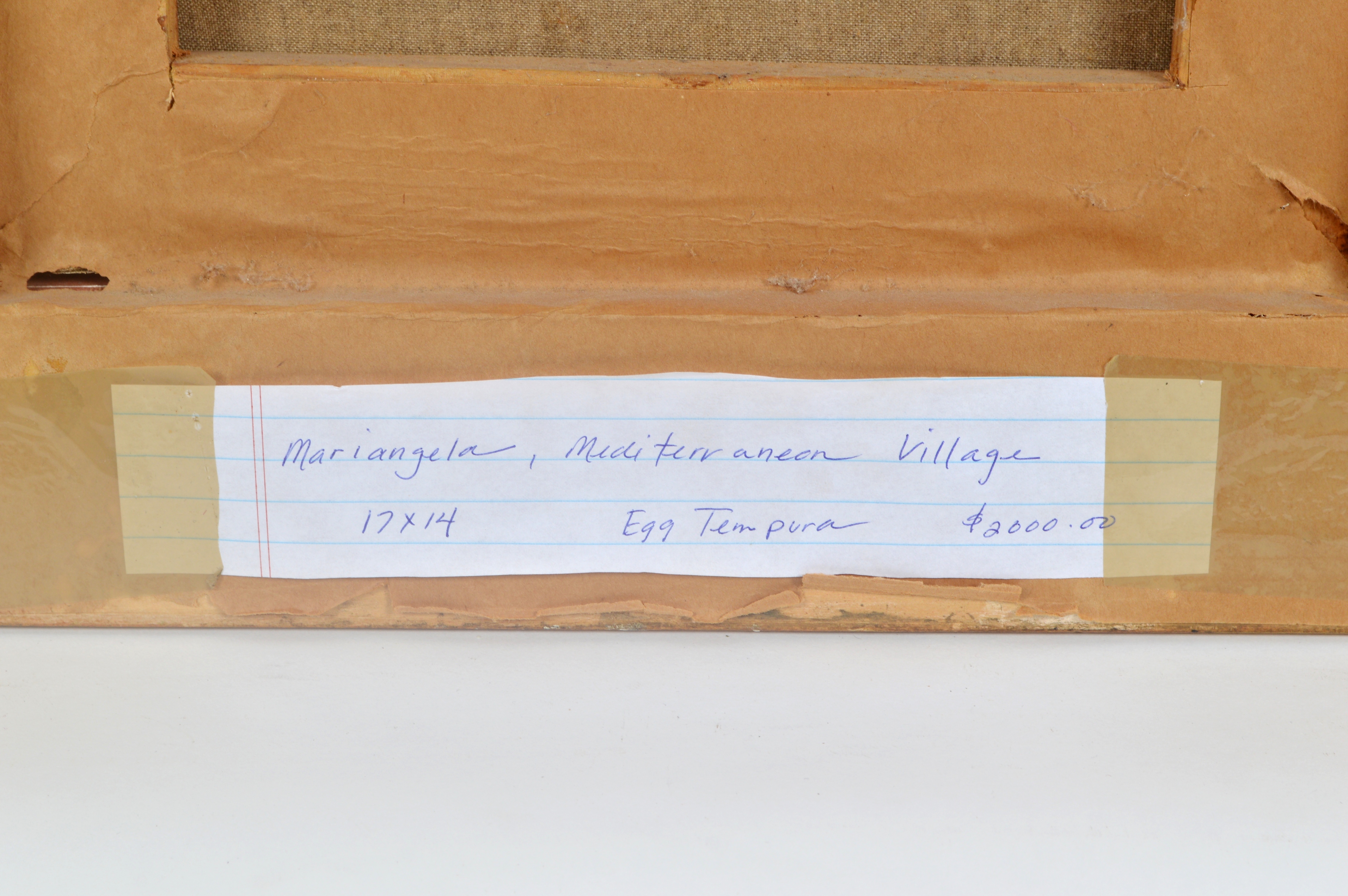 Mariangela "Mediterranean Village" Egg Tempera Painting