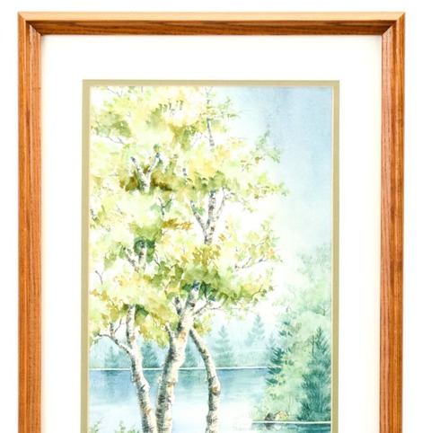 Original Watercolor, Vertical Landscape