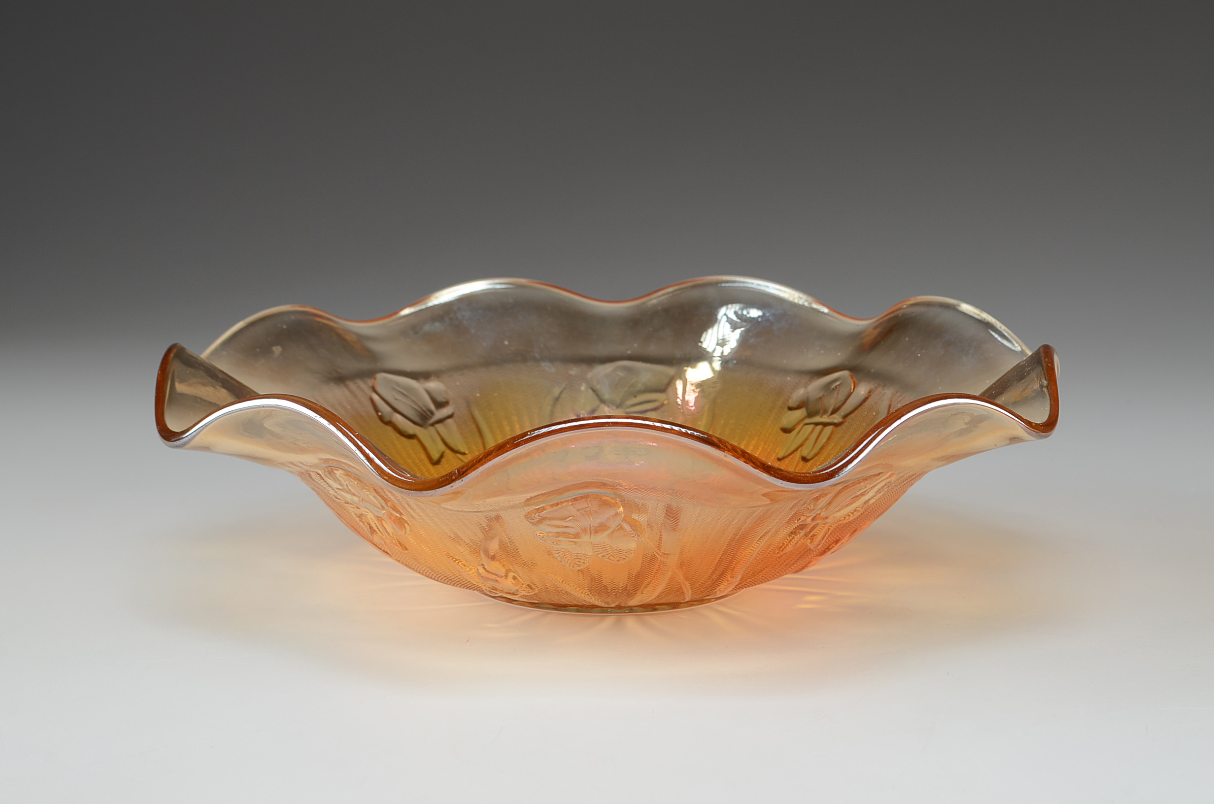 Set of Three Carnival Glass Bowls