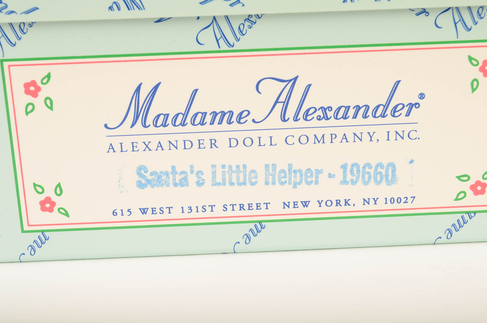 75th Anniversary Madame Alexander Doll "Santa's Little Helper'