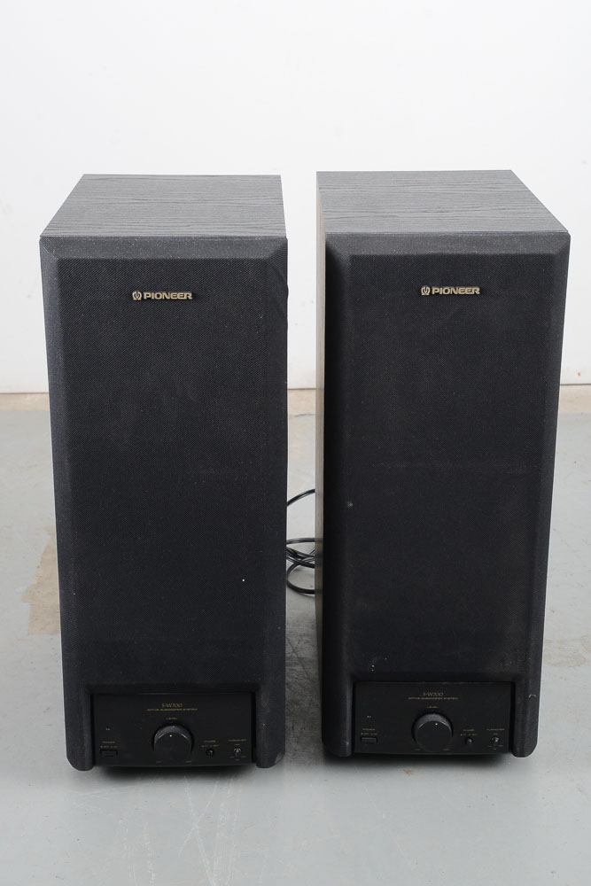 Pair of Pioneer S-W700 Powered Subwoofers