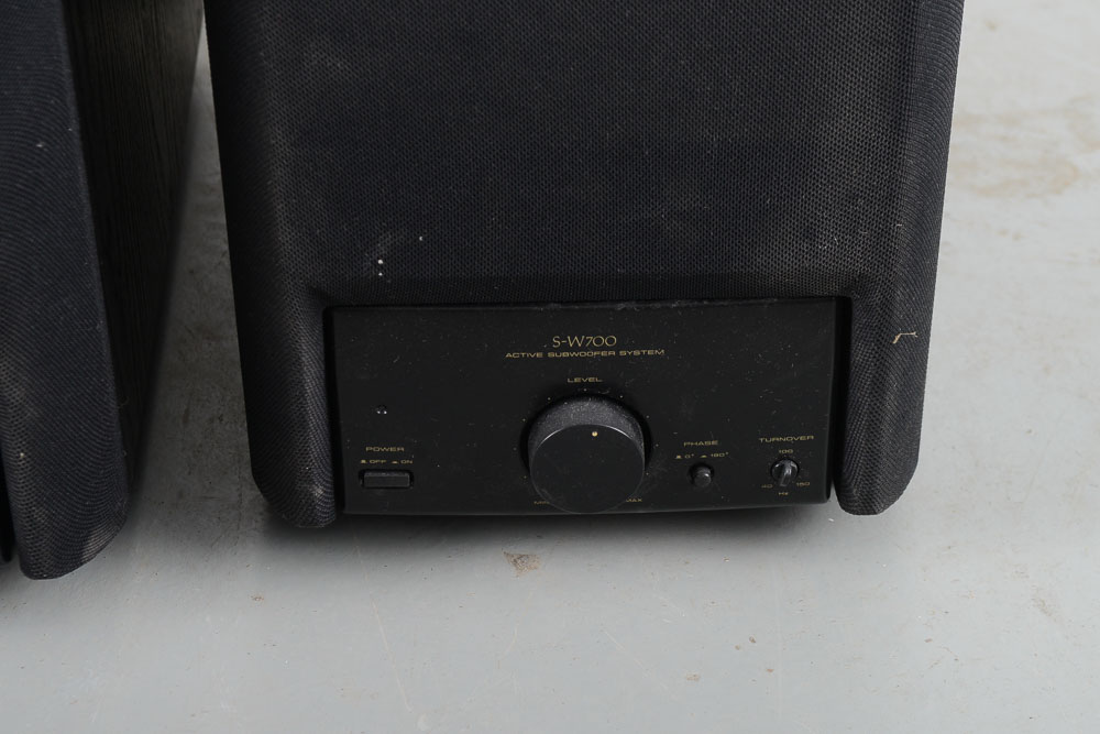 Pair of Pioneer S-W700 Powered Subwoofers