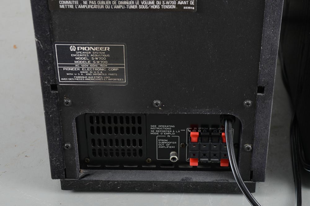 Pair of Pioneer S-W700 Powered Subwoofers