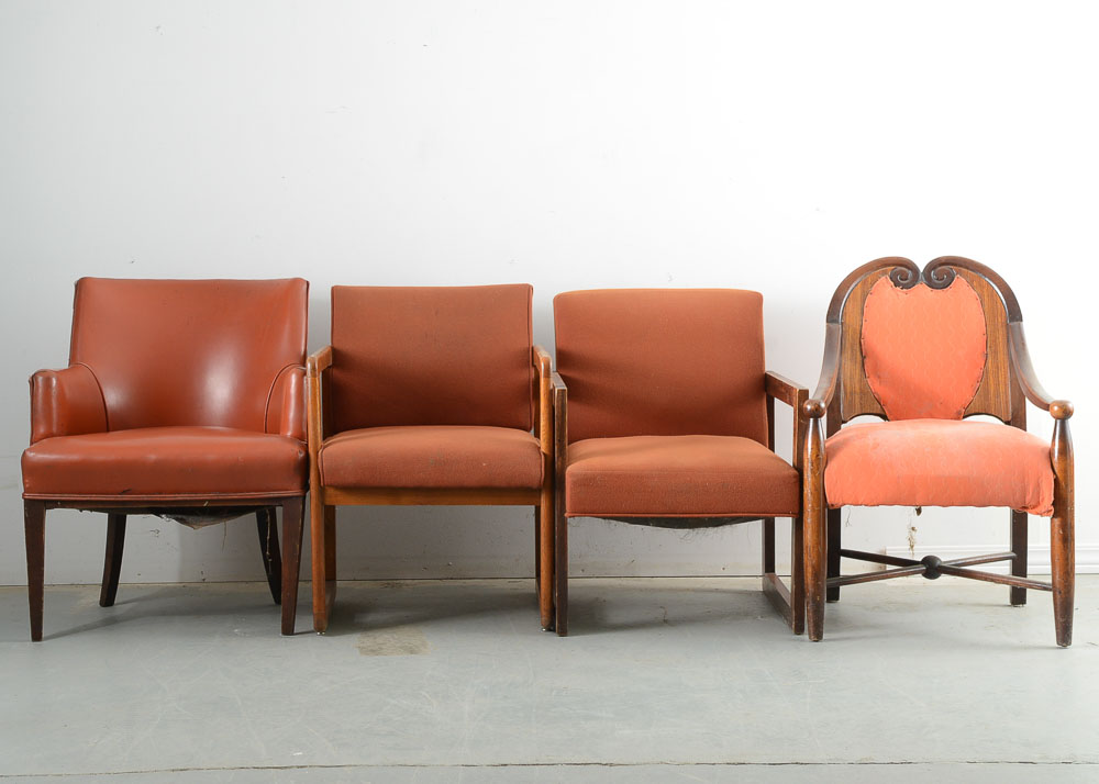 Collection of Orange Colored Chairs