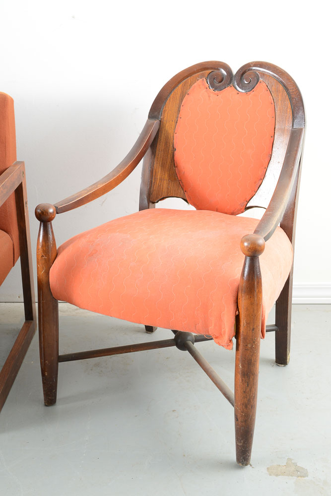 Collection of Orange Colored Chairs