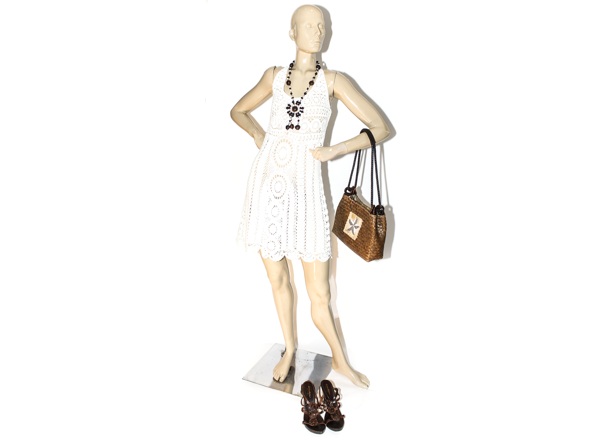 Women's Dress, Shoes, and Handbag