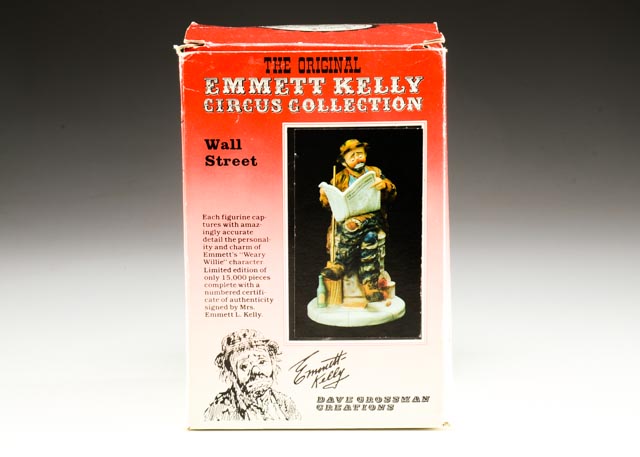 Emmett Kelly Circus Collection Clown Figurine, "Wall Street"