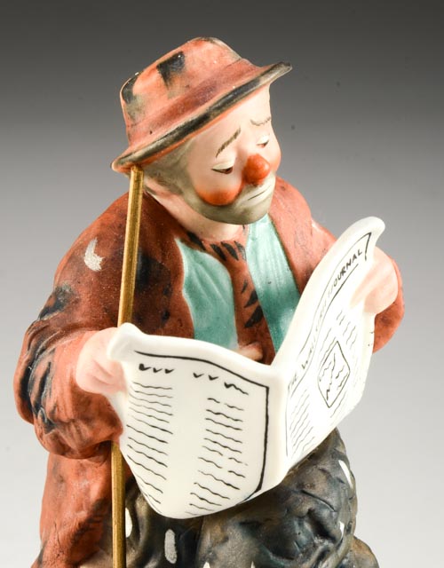 Emmett Kelly Circus Collection Clown Figurine, "Wall Street"