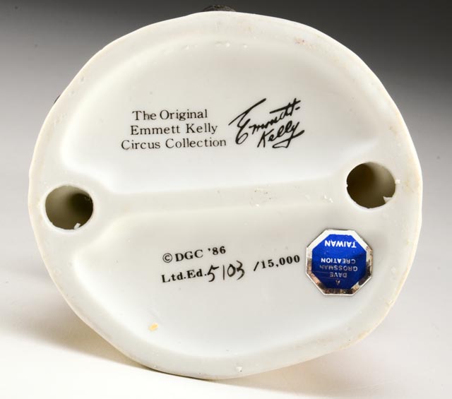 Emmett Kelly Circus Collection Clown Figurine, "Wall Street"