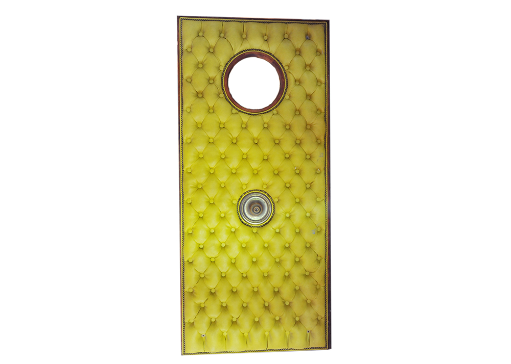 Vintage Yellow Tufted Door