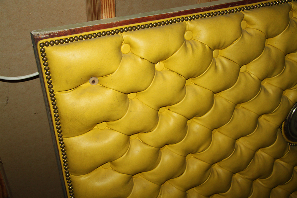 Vintage Yellow Tufted Door