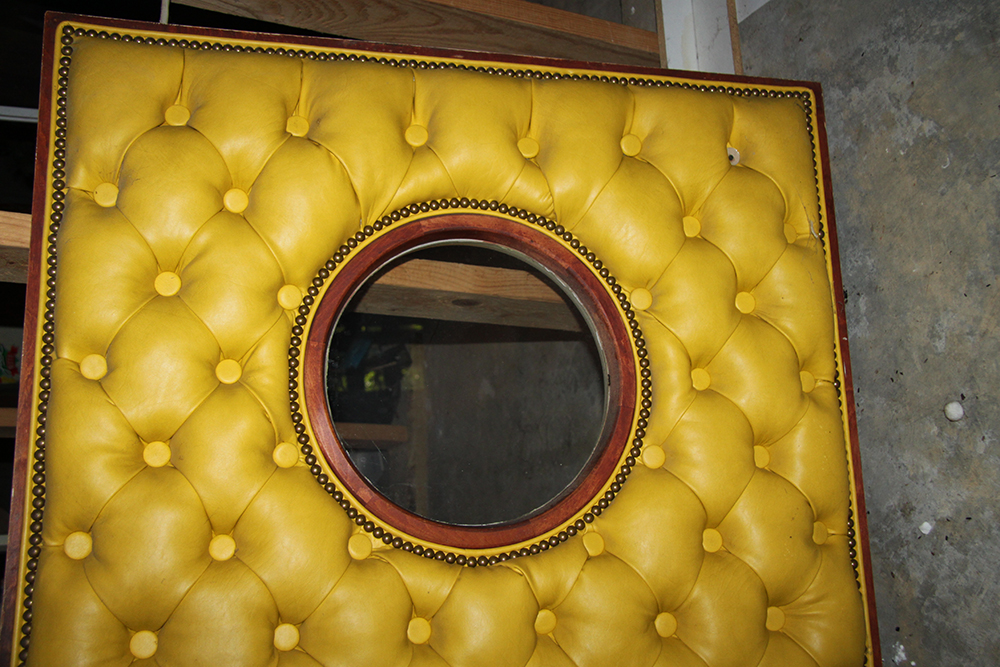 Vintage Yellow Tufted Door