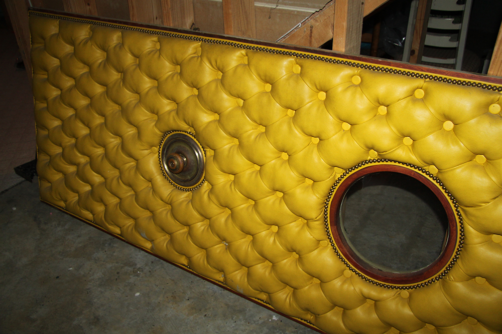 Vintage Yellow Tufted Door
