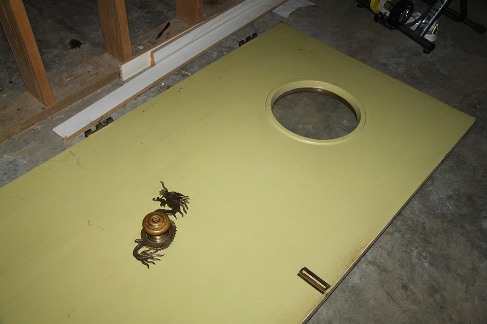 Vintage Yellow Tufted Door