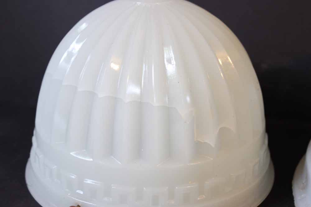 Vintage White Glass Light Shades