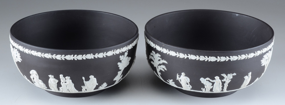 Wedgwood Black Cameo Jasperware Bowls
