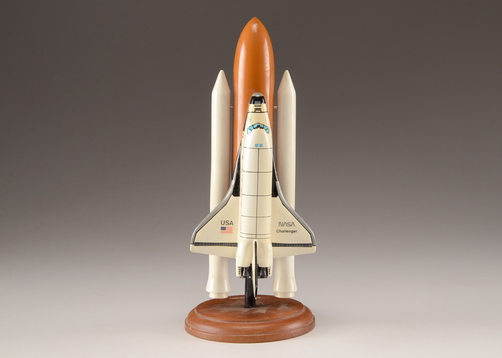 Wooden Challenger Space Shuttle Model