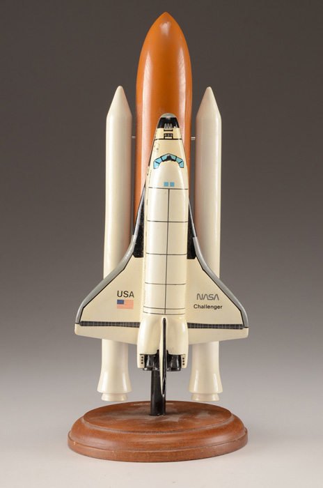 Wooden Challenger Space Shuttle Model