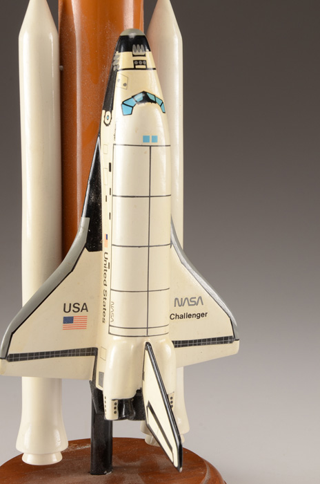 Wooden Challenger Space Shuttle Model