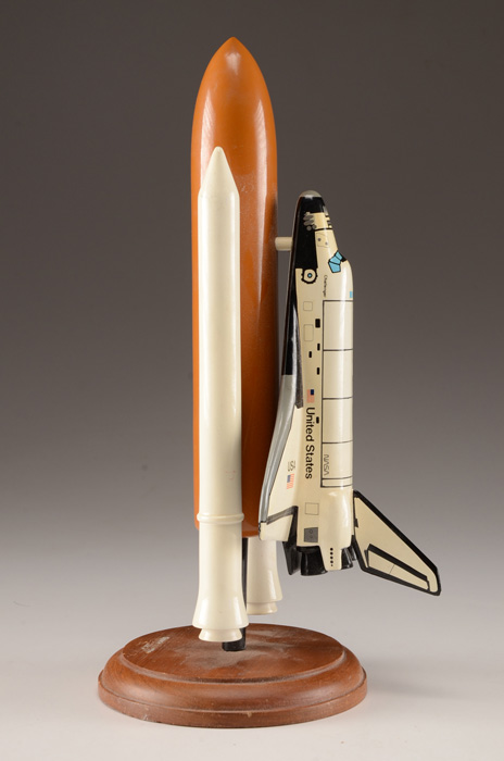 Wooden Challenger Space Shuttle Model