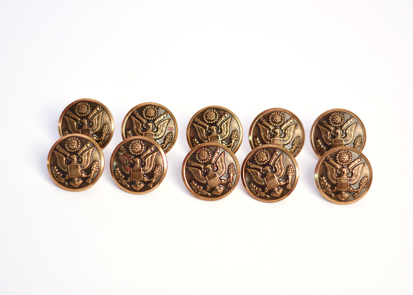 Vintage Bronze U.S. Army Uniform Buttons