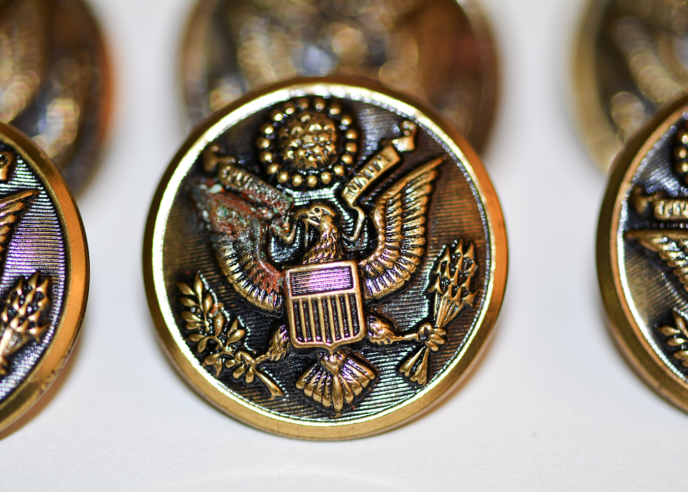 Vintage Bronze U.S. Army Uniform Buttons