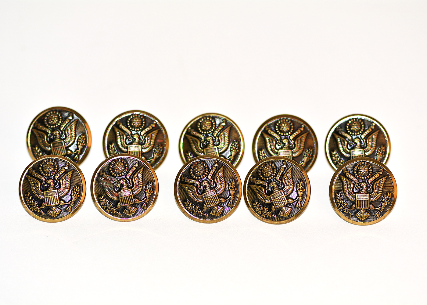 Vintage Bronze U.S. Army Uniform Buttons