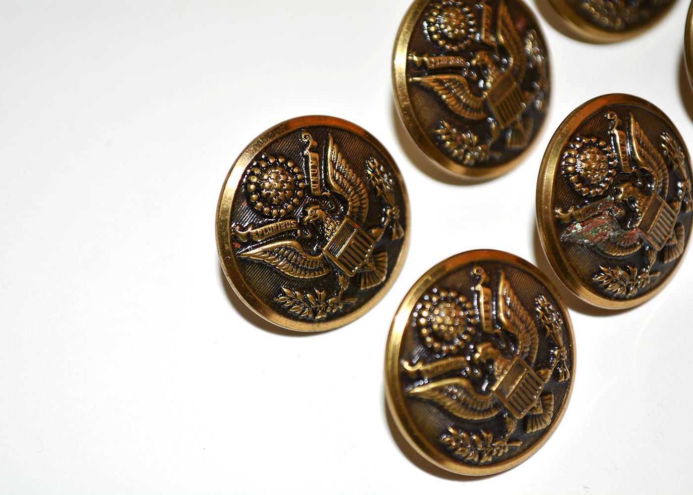 Vintage Bronze U.S. Army Uniform Buttons
