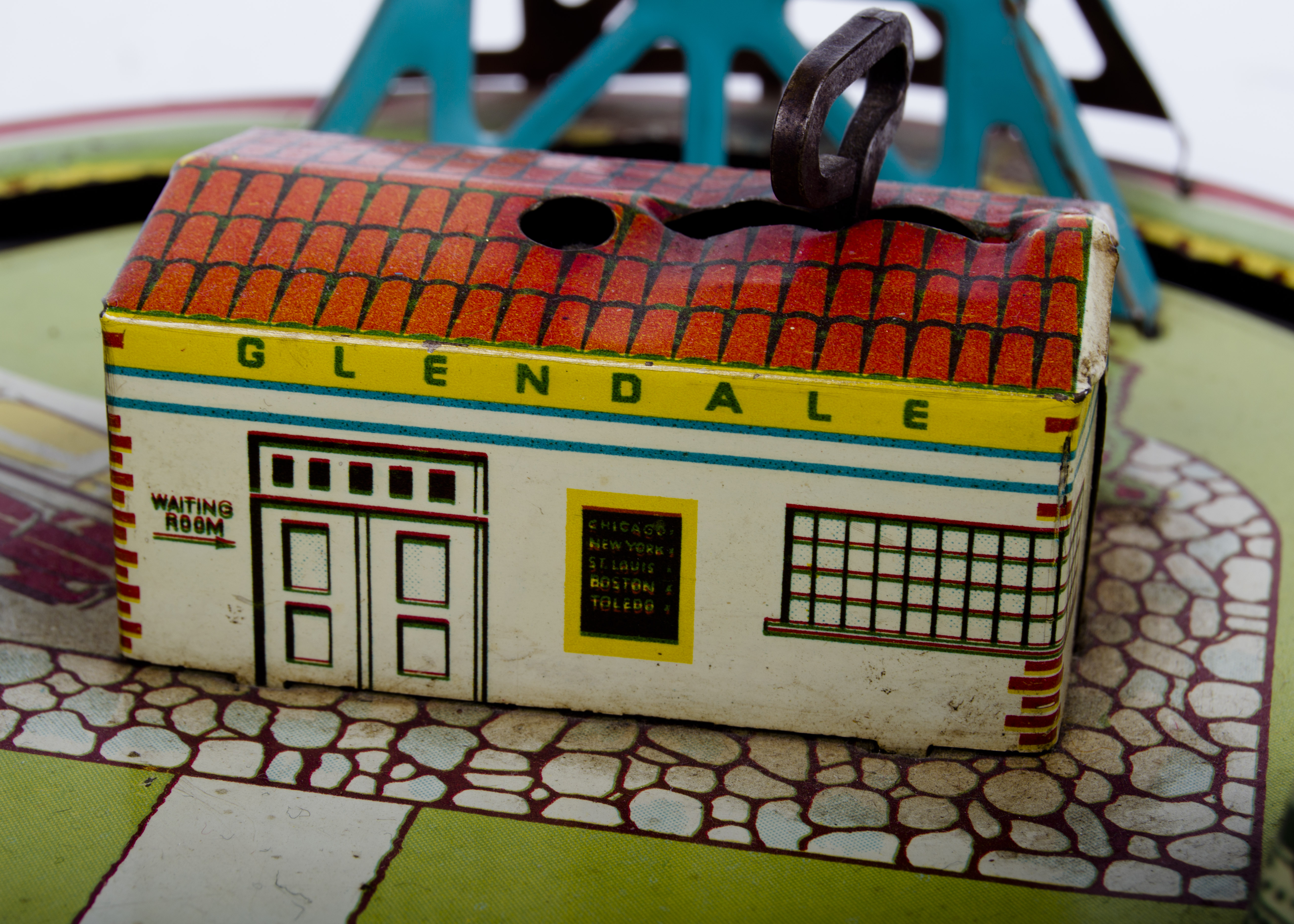 1940's Marx Tin Litho "Honeymoon Express" Wind-Up Train Toy