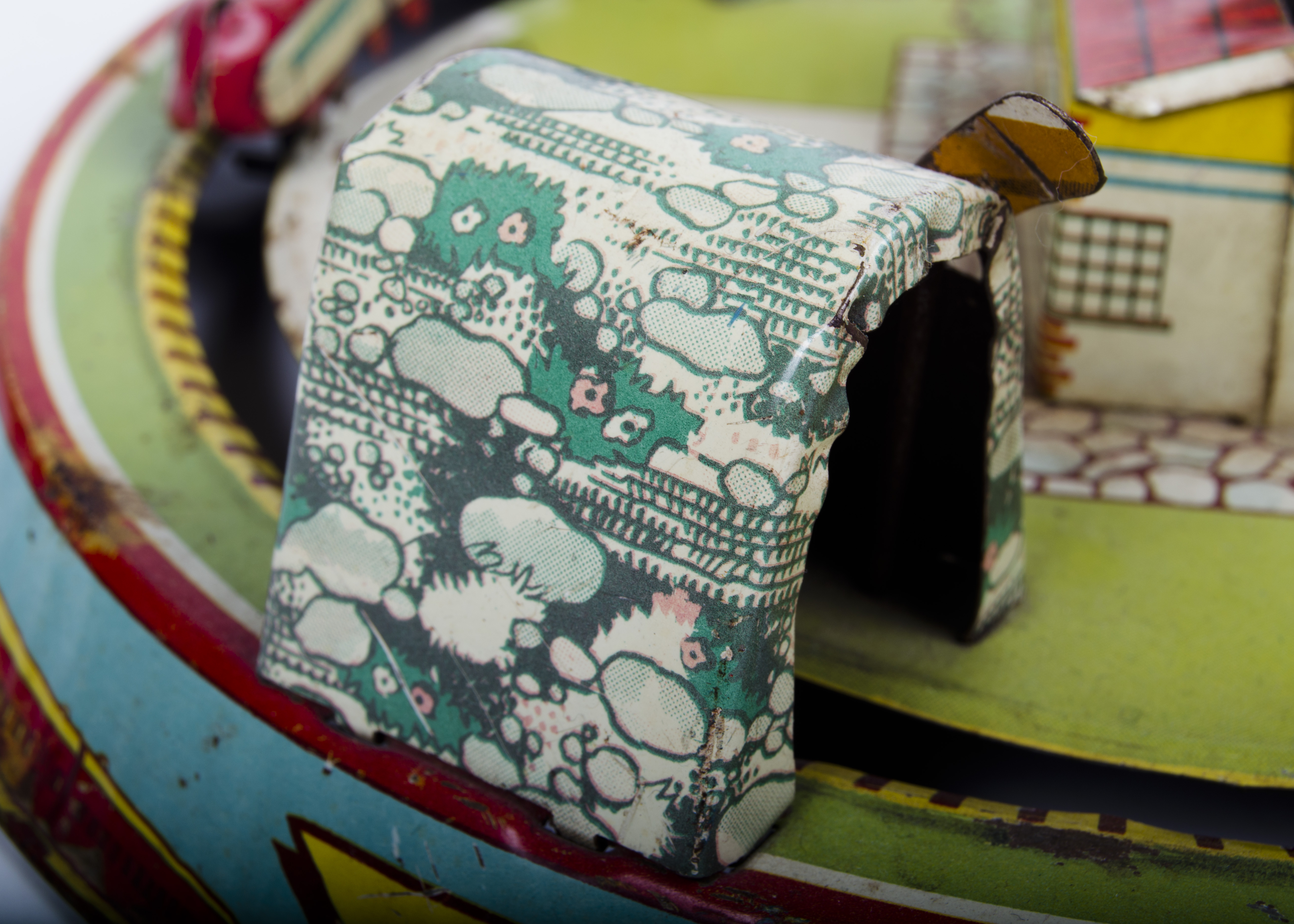 1940's Marx Tin Litho "Honeymoon Express" Wind-Up Train Toy