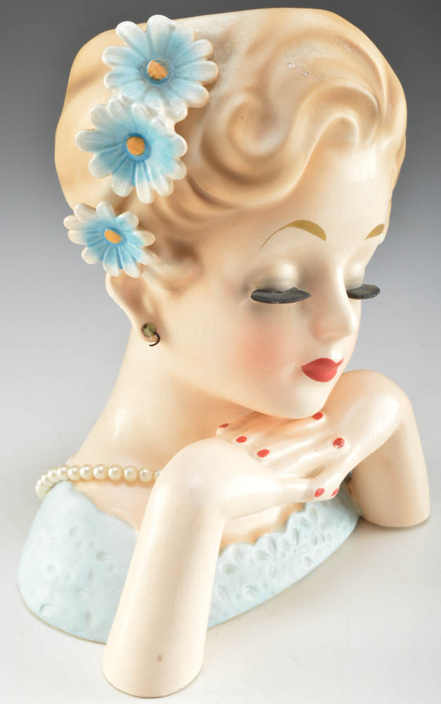 1961 Inarco Figural Lady Head Vase