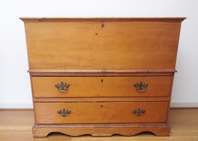 Early 19th Century Pine Mule Chest