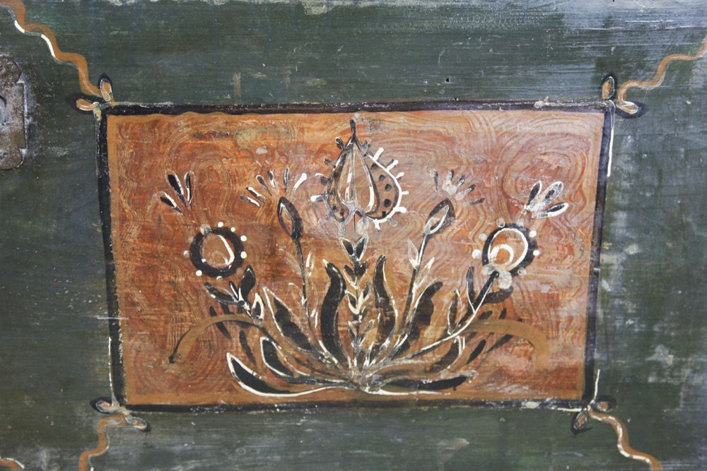 Painted Folk Art Blanket Chest