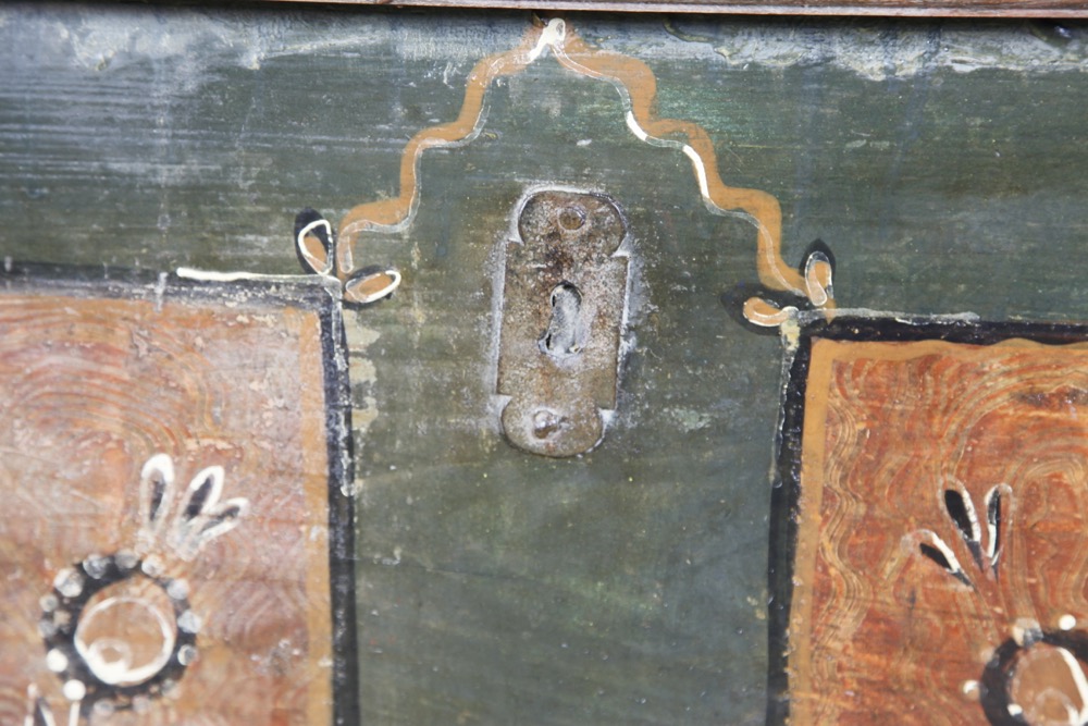 Painted Folk Art Blanket Chest