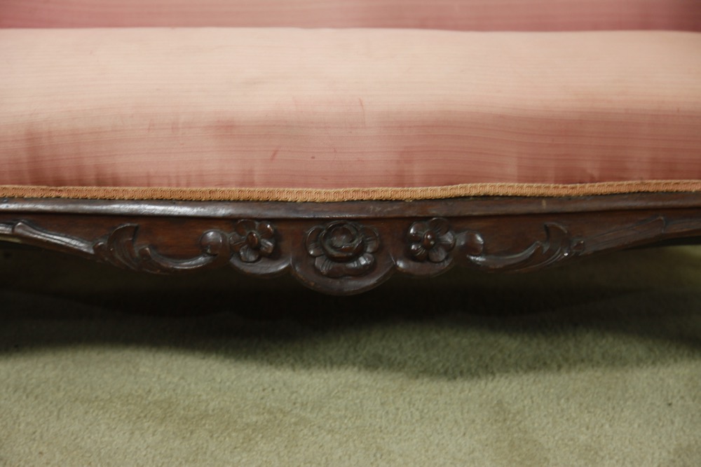 Victorian Rosewood Parlor Sofa and Chair