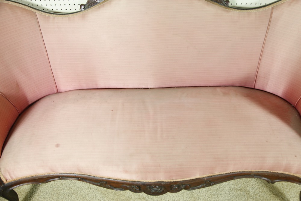 Victorian Rosewood Parlor Sofa and Chair