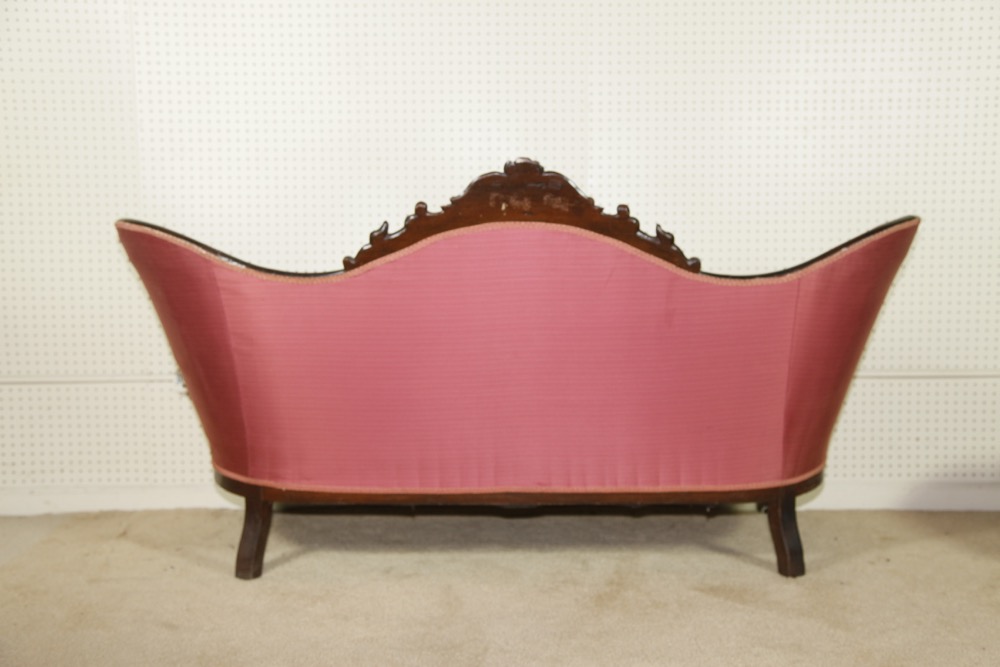 Victorian Rosewood Parlor Sofa and Chair