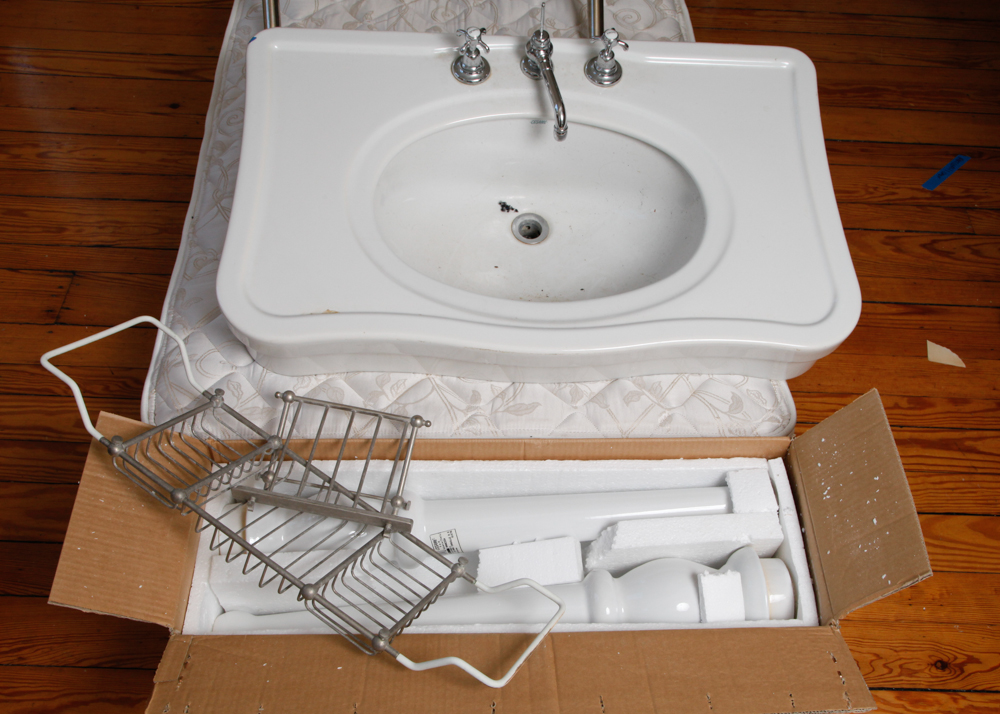 A Waterworks "Belle Epoque" French Porcelain Sink