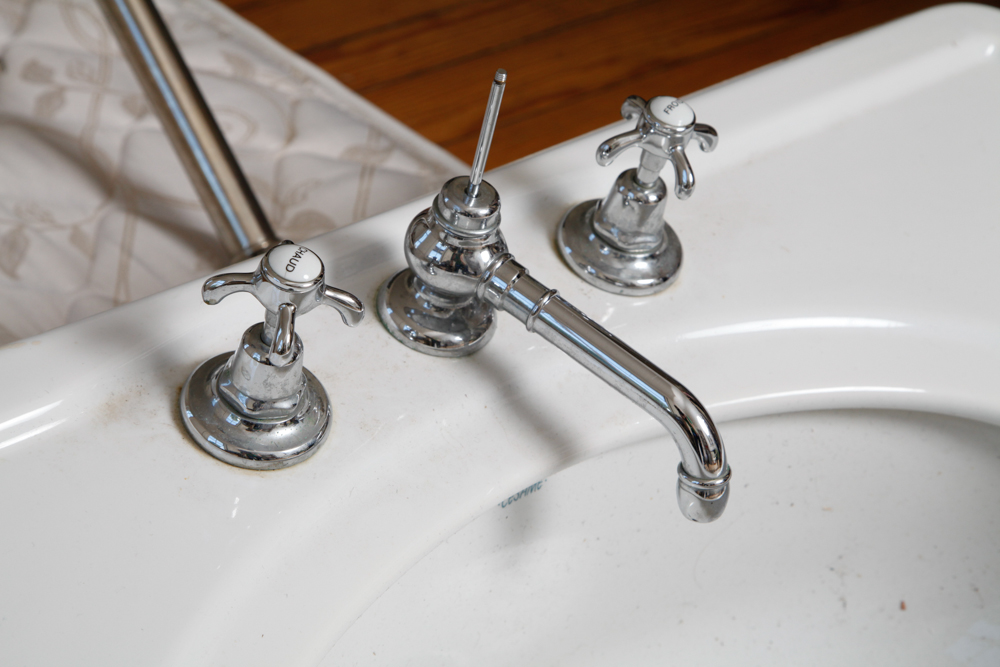 A Waterworks "Belle Epoque" French Porcelain Sink