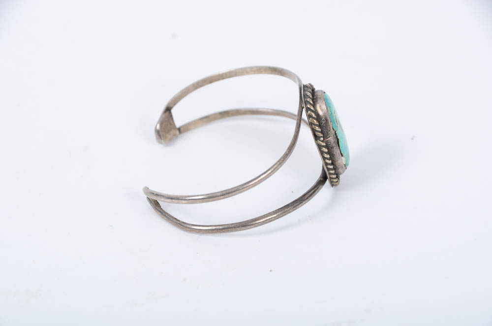 Vintage Navajo Style Turquiose and Silver Bracelets and Ring