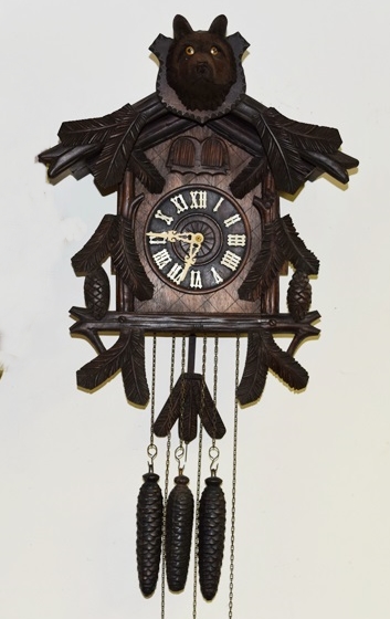 Rare Made in Germany for Sears "Bear" Cuckoo-Quail Clock