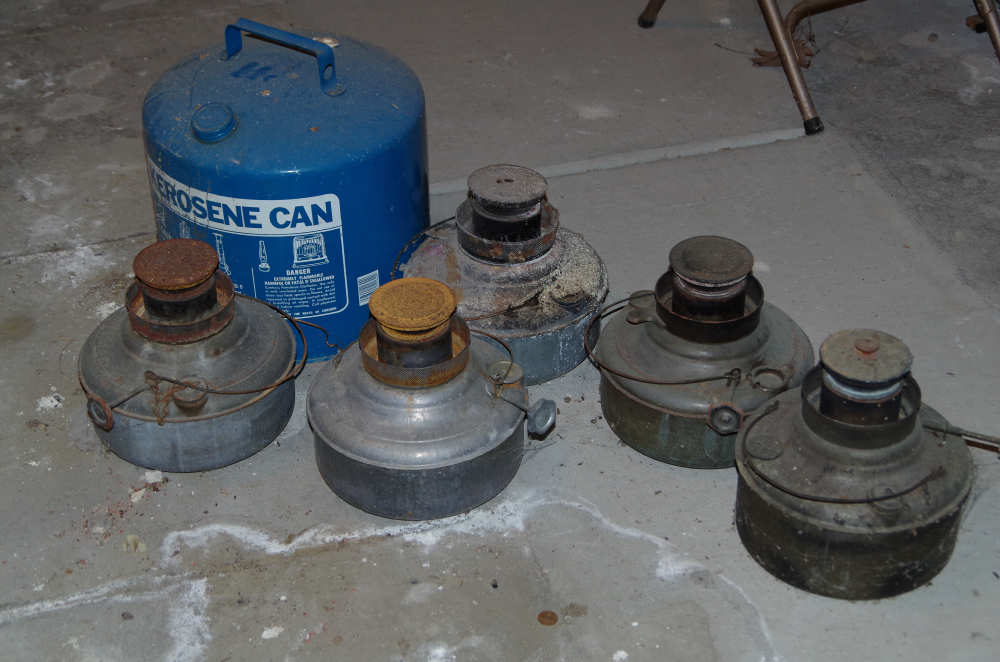 Collection of Kerosene Heaters and Lamps