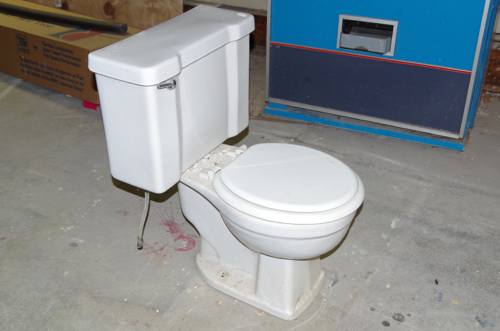 Vintage White Porcelain Toilet