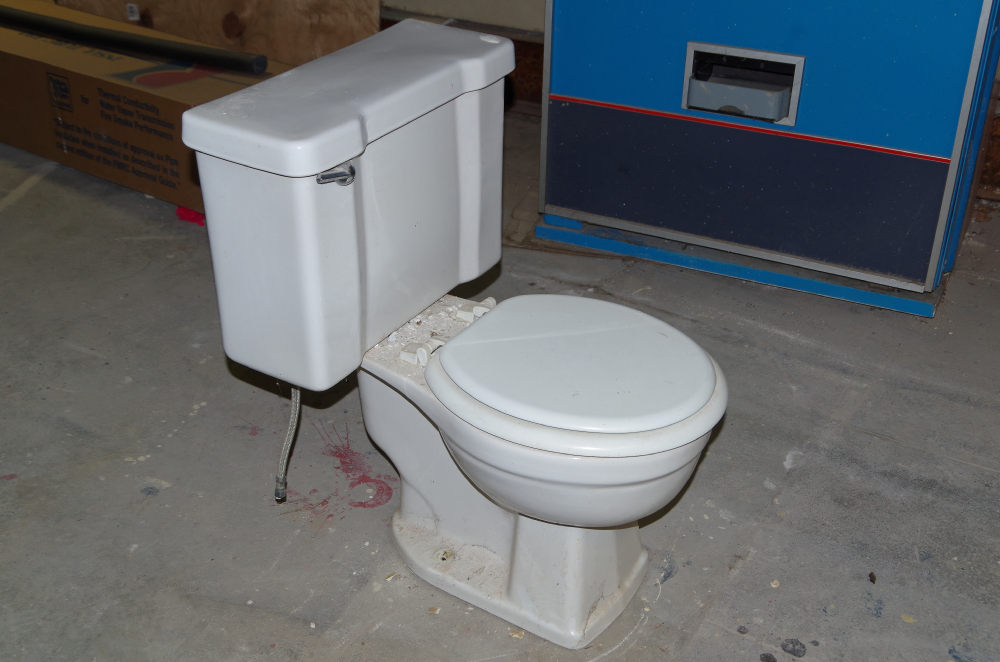 Vintage White Porcelain Toilet