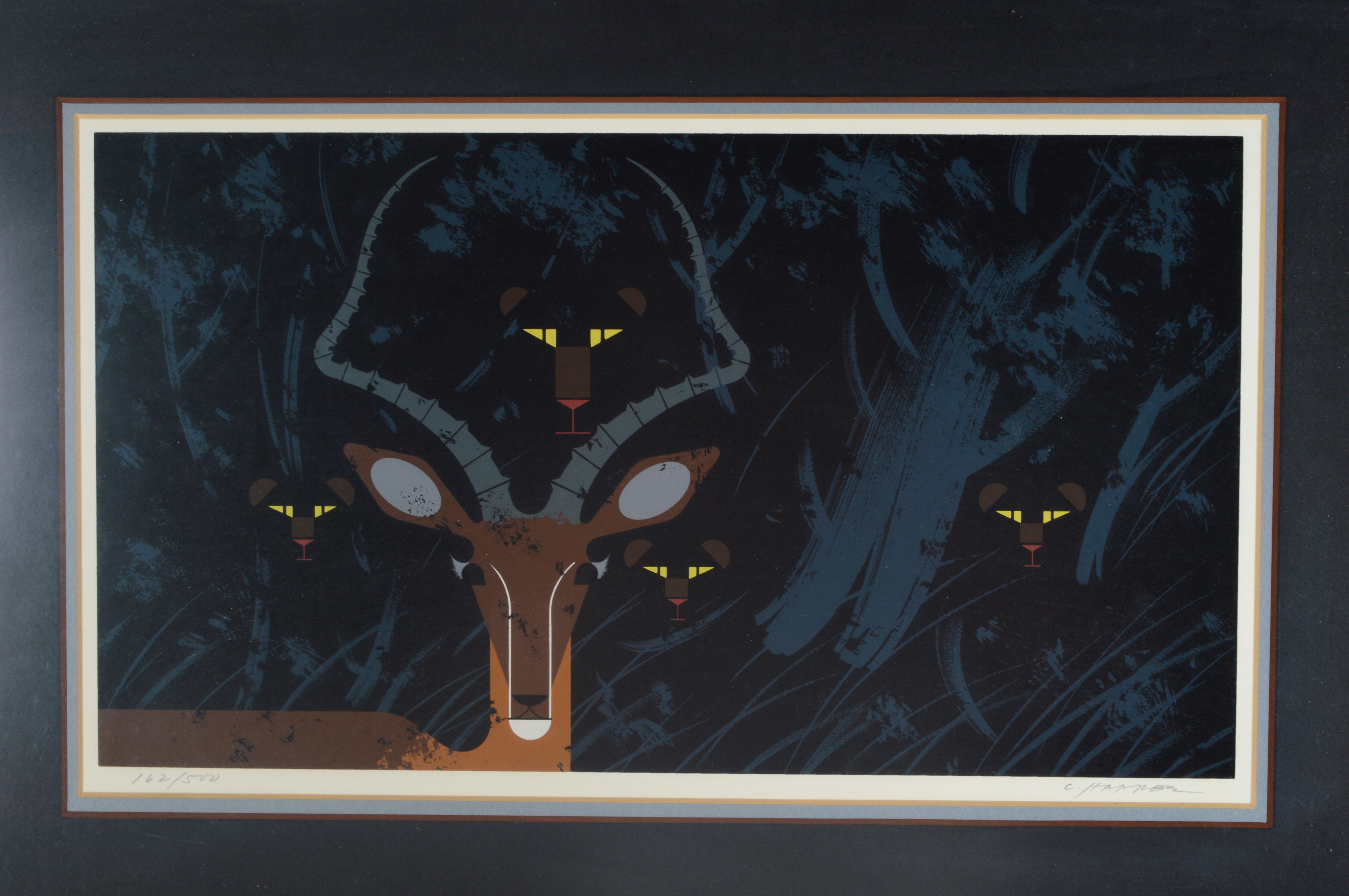 Charley Harper "Hungry Eyes" Signed Limited Edition Serigraph