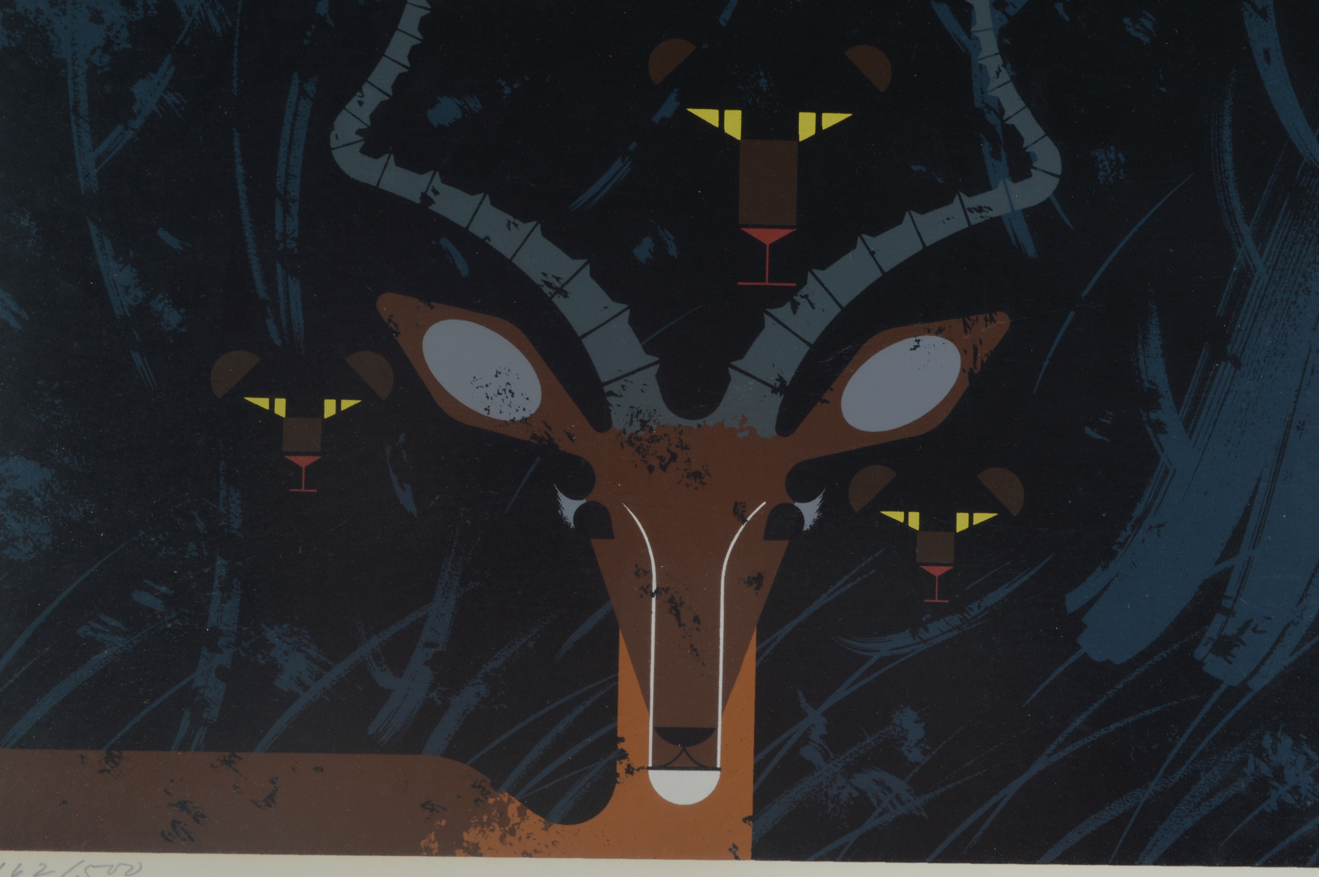 Charley Harper "Hungry Eyes" Signed Limited Edition Serigraph