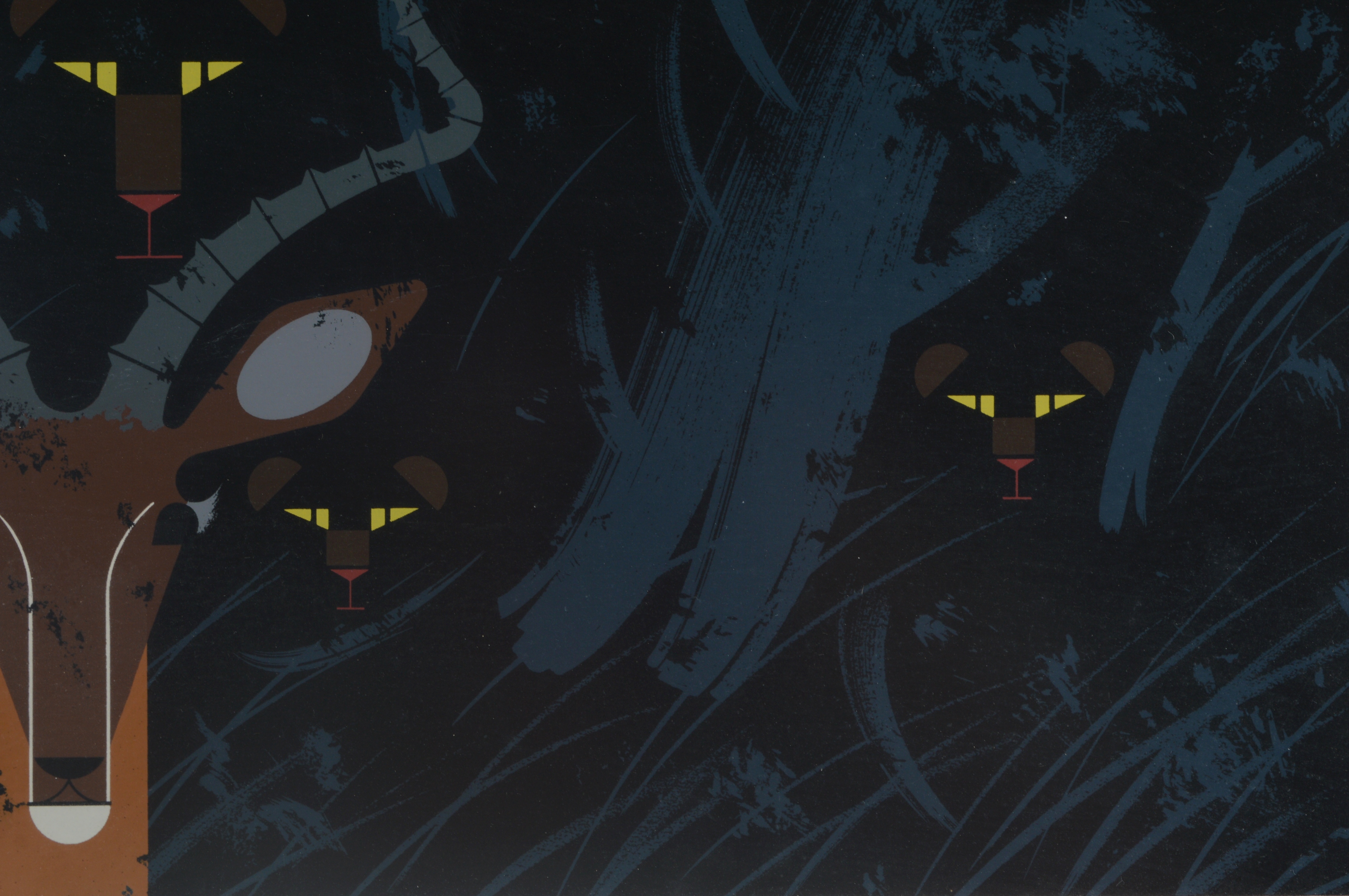 Charley Harper "Hungry Eyes" Signed Limited Edition Serigraph