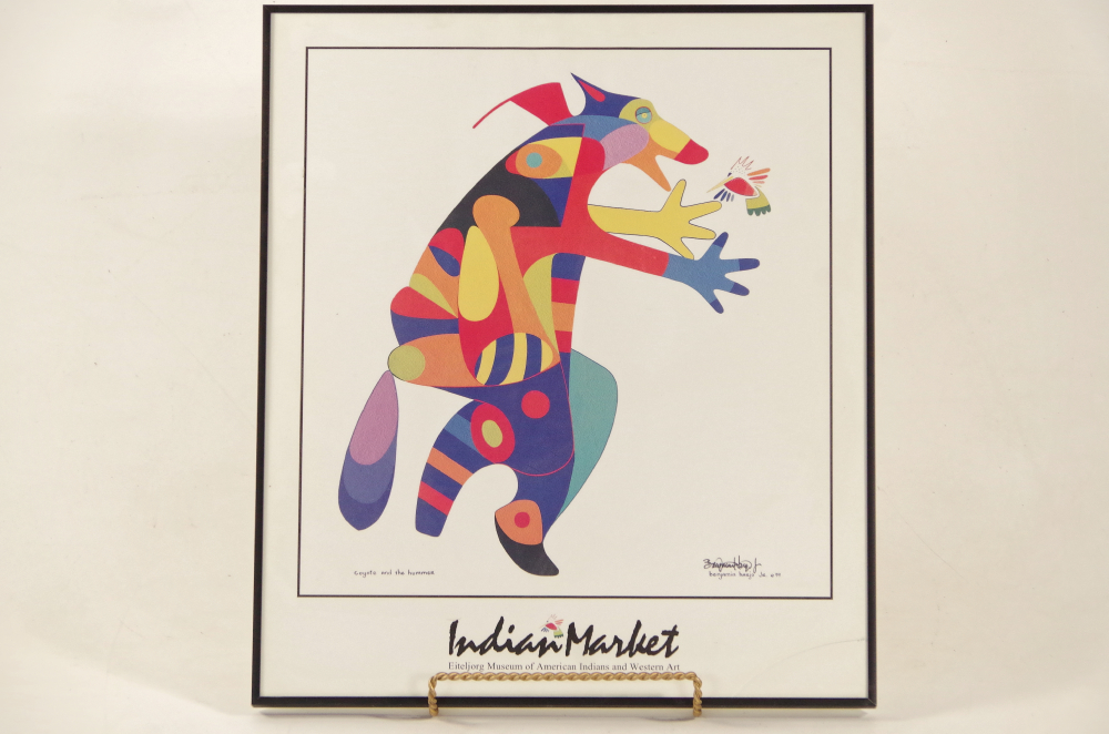 Double Signed Serigraph by Artist Benjamin Harjo Jr.